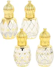ABOOFAN 4Pcs Essential Oil Dropper Bottles with Caps Lightweight Portable Perfume Containers for Aromatherapy Travel and Home Use