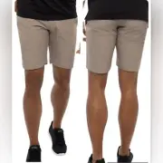 NEW Travis Mathew Beige Glen Plaid Lightweight Shorts Khaki Glen Plaid Size 36