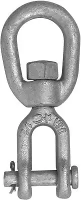 Campbell 275-G 1" Drop-Forged Carbon Steel Jaw and Eye Swivel, Hot Galvanized