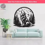 Mysterious Wolf Vinyl Decal, Wolf Vinyl Decal, Bold and Striking Design for