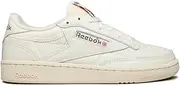 [Reebok] Unisex Club C 85 Vintage Sneaker, Chalk/Alabaster/Maroon