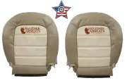 02-2005 Ford Explorer Driver& Passenger Bottom Perf Vinyl Seat Covers 2 tone Tan