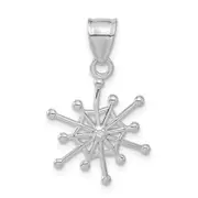 14k White Gold .01ct. Diamond Snowflake Pendant