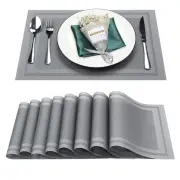 Placemats Set of 8,Washable,Heat and Stain Resistant Indoor/Outdoor Place mat...