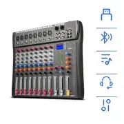 Pro USB bluetooth Live Studio Audio Sound Mixer 8 Channel Mixing Stage Console