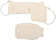 Back Rub Bath Rub Set Exfoliating Body Scrubber Loofah Mitts Soft Sisal for Cleaning