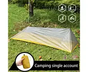 Mosquito Net Tent Ultra Light Breathable Fine Mesh Trekking Pole Mosquito Net Tent for Outdoor Ginger Yellow