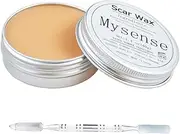 Mysense Scar Wax Kit SFX Make Up Special Effects Fake Molding Wound Skin Wax Body Paint Halloween Set Fake Nose Stage Zombie Cosplay Costume SFX Makeup with Spatula,1.4Oz(40g)