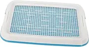 Dog Potty Toilet Training Tray Mesh Potty Training Tray Puppy Pee Pad Holder Potty Trainer for Puppies, Blue