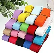 Syhood 30 Yards Colorful Elastic Band for Sewing 1 Inch Folding Braided Elastic Band String for Crafts DIY Projects Sewing Headbands Hair Ties Shorts Waist Shoe Laces Comforter Cuffs, 18 Colors
