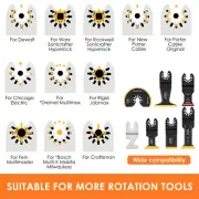 7Pcs Oscillating Saw Blade Precise Cut Carbide Blade Extra Long Titanium Plated