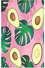 RPLIFE Avocados Leaves Pink Kitchen Drying Towel, 28x18 Absorbent Quick Dry Kitchen Towel