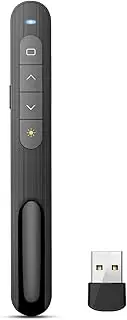 Presentation Powerpoint Clicker, 2.4G Hz Wireless Remote Presenter with Hyperlink & Volume Remote Control PowerPoint Office Presentation Clicker for Keynote/PPT/Mac/PC/Laptop(NO Battery)