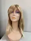 Bleach Blonde Long Straight Style Bangs Synthetic Full Wig - Heather