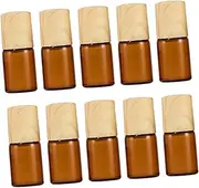BAZEITFLOW 10Pcs Essential Oil Roller Bottles with Grain Caps Leakproof Glass Roll Containers for Perfume Aromatherapy and Travel Lightweight and Compact Storage