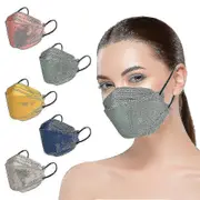 50pcs Kn95 Face Masks Fish Mask Adult Morandi Ffp2 Mask 4 Layer Protective Masks Kf94 Masks Yellow