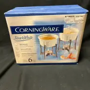 NIB Corningware French White Butter Warmer Set