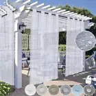 Waterproof Window Screening Gauze Sheer Eyelet Patio Curtains Outdoor Home Decor