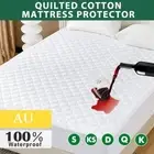 Quilted Cotton Waterproof Mattress Protector Bed Matress Cover Double Queen King