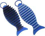 LJZP 2Pack Barbell Brush Barbell Cleaning, Nylon and Nano Toothbrush for Cleaning Weighted Bars, Cleaning Supplies Stiff Brush for Strength Training Bars, Barbell, Dumbbells, Weight Trays