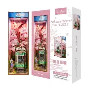Sakura's Travel 3D Wooden Puzzle DIY Book Nook Kit