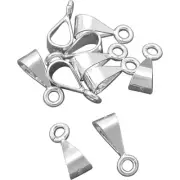 10 Sterling Silver Slider Bail Large Perpendicular Ring 12mm