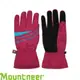 【Mountneer 山林 PRIMALOFT防水觸控手套《桃紅/水藍》】12G08/防風透氣/保暖/騎車手套