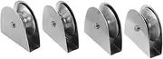 BEBEMOKO 4pcs Outdoor Flagpole Pulley: Stainless Steel Flag Lifting Pulley Halyard Rope Wire Single-sheaved Wheel Block Flag Pole Hardware Parts Repair Kit
