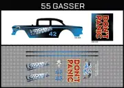 Hot Wheels(1/64), 55 Gasser "Hitchhikers" Waterslide, Printed White First,Decals