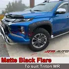 Smooth Matt Black Fender Flares Wheel Arch to suit Mitsubishi Triton MR 2018+