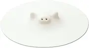 Marna K900 Pig Drop Lid, Large, 8.5 inches (21.5 cm), Silicone/White, Heated/Microwave/Dishwasher Safe