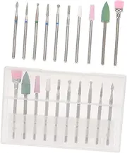 Beaupretty 10Pcs Professional Nail Drill Bits Durable Polishing Heads for Manicure and for Nail Art Salon Use and Care