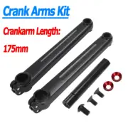 Crank Arms Kit w/Spindle For BMX 3-piece Cranks 175 mm Old School Bike - Black