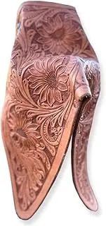 Western Saddle Tapaderos Stirrups Rough Out Leather Handmade Sold in Pair Set ME-WTS-044