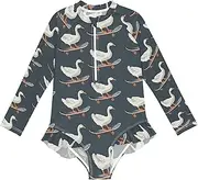 [Joitme] Skateboard Geese Girls' Toddler Swimsuit 3T