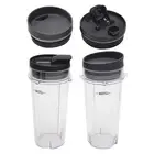 2 Pcs 16 OZ Cup with Four Lids,Blender Replacement Parts Accessories for8630