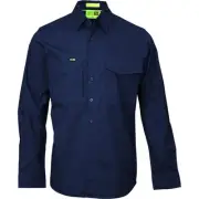 Velocity Stretch Lightweight RipStop Navy Blue Cotton Travel Shirt - 5XL