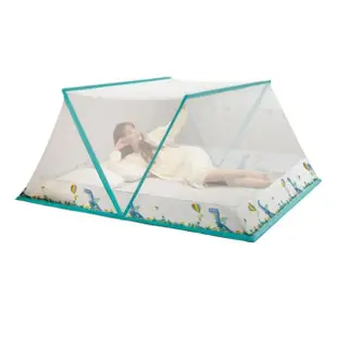 【TENGYUE】免安裝可折疊無底蚊帳-嬰兒床130x60x50cm(童趣款 兒童嬰兒床上通用 免安裝蚊帳)