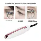 (White)Heated Eyelash Curler Quick Natural Curling Long Lasting Eyelashes GDB