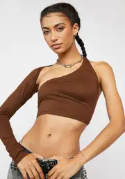 [Dolls Kill] Lycra Cocoa Grasel Crop Top