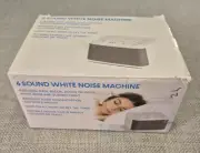 White Noise Sound/Sleep Machine - 6 Sounds - White. Brand New