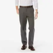 NEW MENS DOCKERS SIGNATURE STRAIGHT DRESS PANTS FLAT 476990013 DARK PEBBLE 36 30