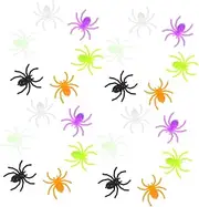 MOLUCKFU 300PCS Mini Plastic Spiders Realistic Halloween Decor Scary Prank Props for Parties Safe Friendly Material Eerie Atmosphere for Home Events