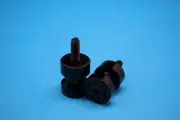 Aluminium Paddock Stand Bobbins, M6 Fitment, BLACK Made in the UK BLACK BOLTS