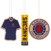Rangers FC Car Air Freshener (Pack of 3) Navy/Yellow/White One Size