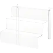 Plymor Clear Acrylic 3-Step Display Stairs, 7.75" H x 10" W x 8" D