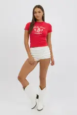 Red Graphic Tee Short Sleeve - Size 16XL, Women's Graphic Tee