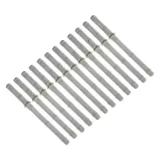 12 Pcs Floating Shelf Brackets, Metal Hidden Shelf 0.6" x 5.5" (Silver Tone)