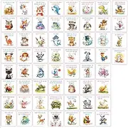 60 Pcs Motivational Cards, Affirmation Cards, School Lunch Box Notes, Inspirational Quote, Motivational Quotes Card, Pocket Size Double Sides Positive Card For Kids Children