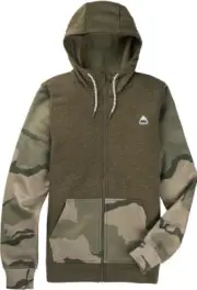 Brand New Burton Oak Pullover Hoodie Martini Olive Heather Barren Camo Zip Up M